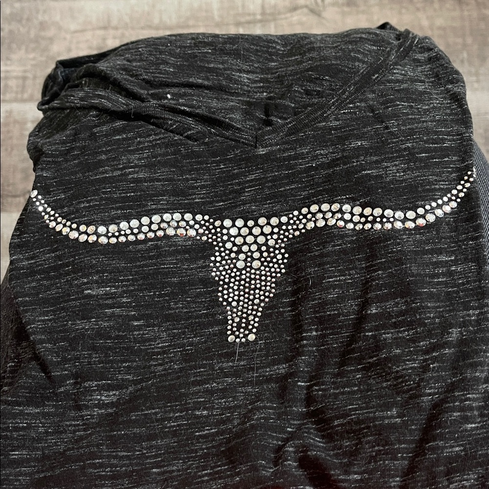 TEXAS LONGHORN Rhinestone T-Shirt Size XL
